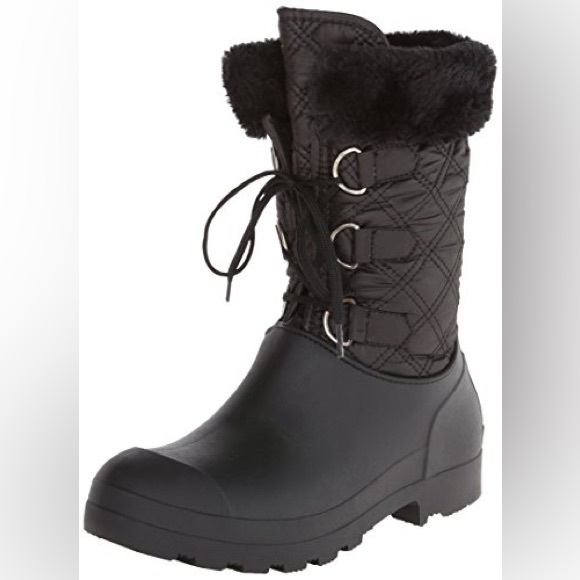 Dirty Laundry Women's Parade Nylon Faux Fur Trim Rainboot Snow Boot Size 8 38.5 - Picture 3 of 12